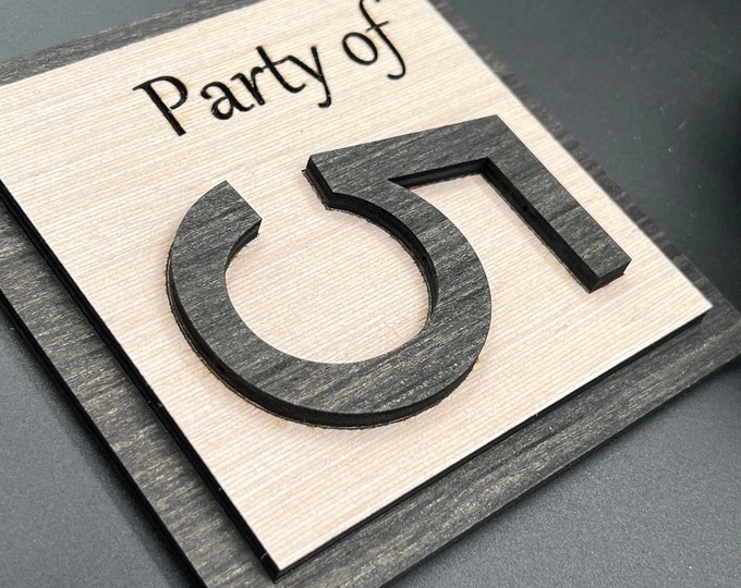 Custom Family Party Number Sign, Personalized Wall Decor, Farmhouse Wood Art