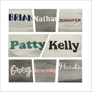 Personalized Iron-On Glitter HTV Name Decals Custom Vinyl Letters for Apparel Craft Projects