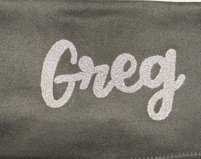 Personalized Iron-On Glitter HTV Name Decals Custom Vinyl Letters for Apparel Craft Projects