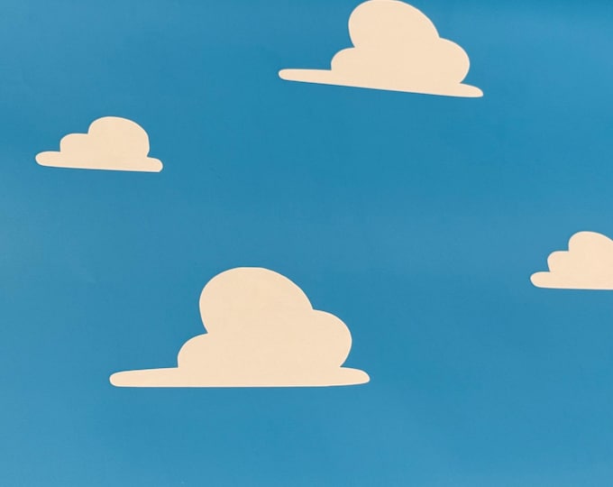 Toy Story Inspired Cloud Wall Decals: Vinyl Nursery Decor for Kids' Rooms & Playrooms