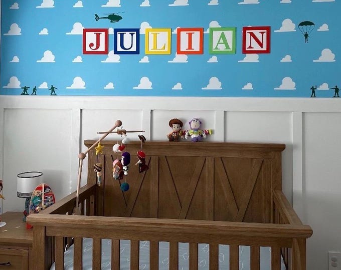 Custom 3-D Printed Toy Story Nursery Blocks: Personalized Kids' Room Decor