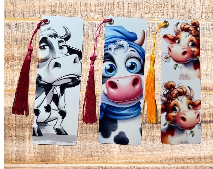Laminated bookmarks with eyelets and tassels, aluminum bookmarks with tassels