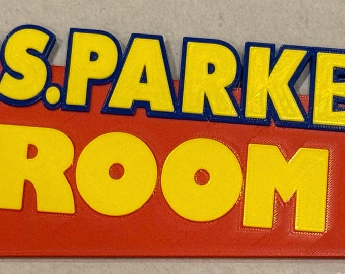 Custom Children's Name Plaque for Bedroom Decor in Toy Story Theme