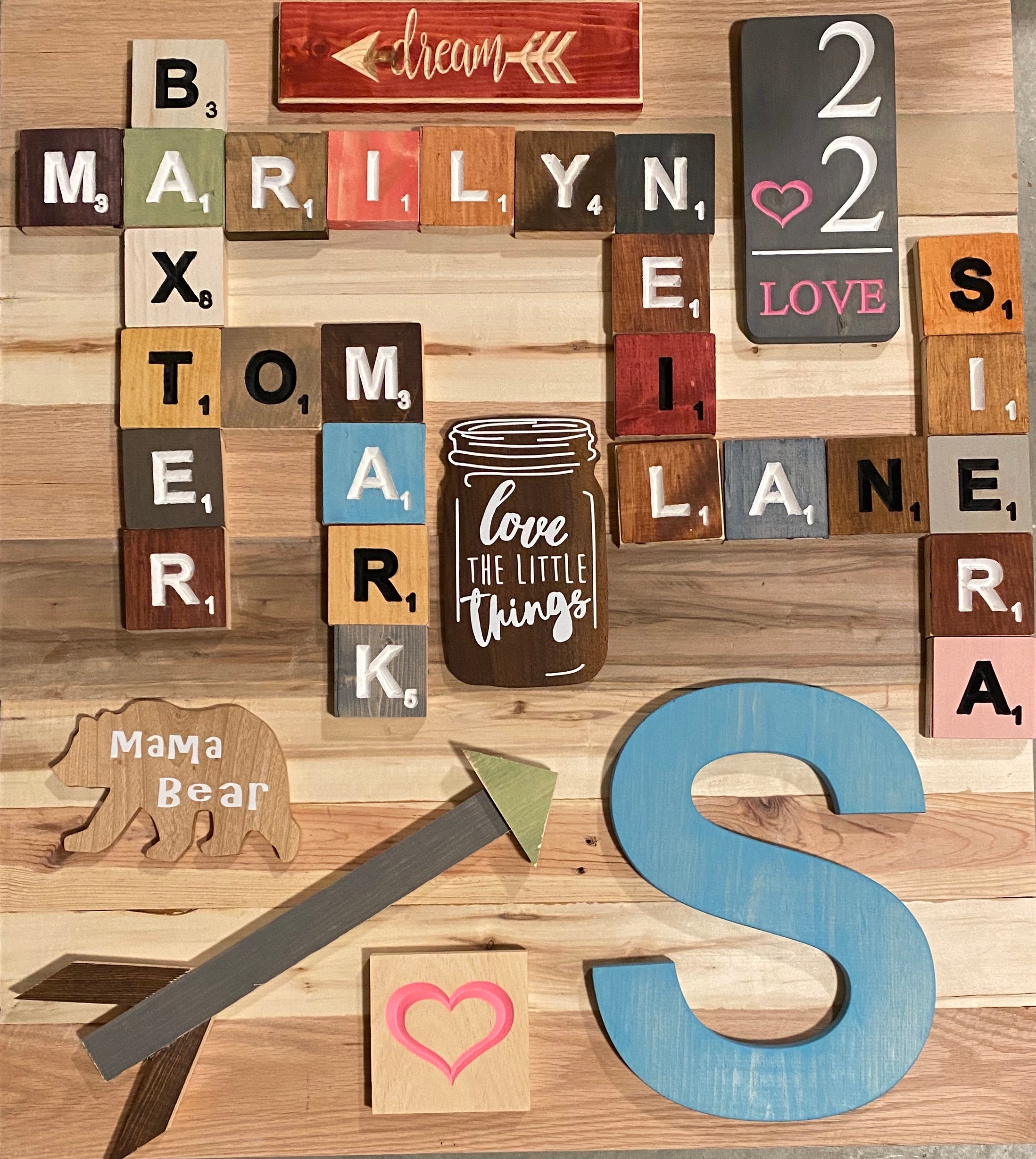 Scrabble wall art