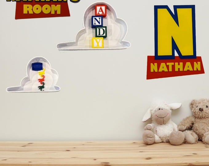 Toy Story Inspired Cloud Shelves: Whimsical Nursery Decor for Kids' Room Storage & Display