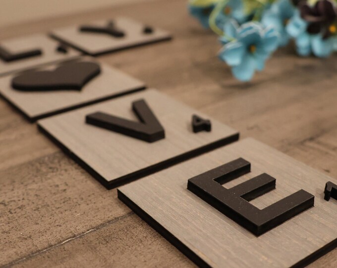Custom Wooden Scrabble Art - Personalized Wall Decor for Home or Gift