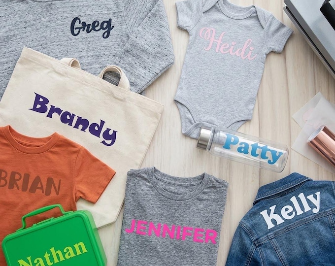 Personalized Iron-On Name Decals