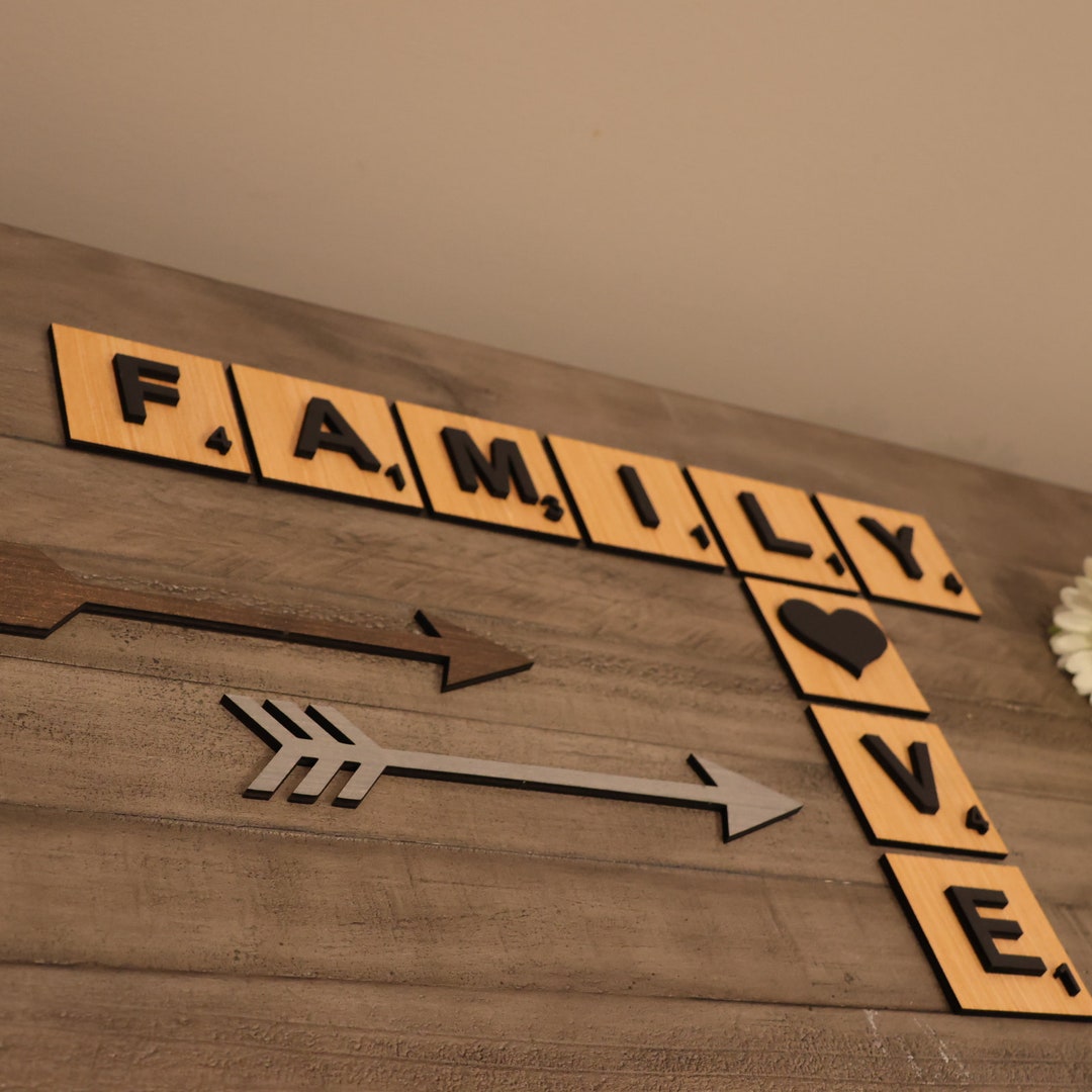 Scrabble Tile Wall Art Name Puzzles With Raised Etsy