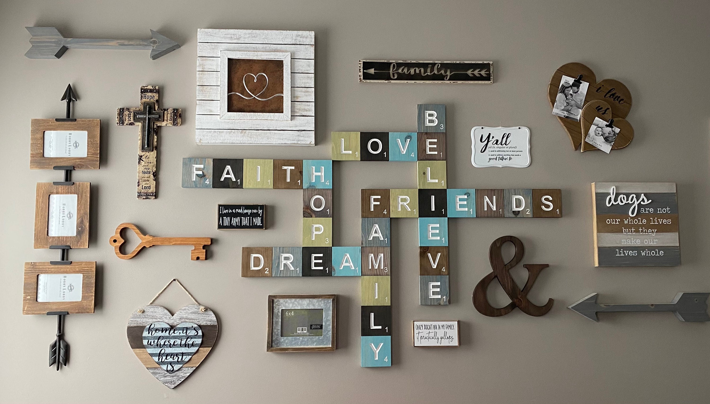 Scrabble wall art