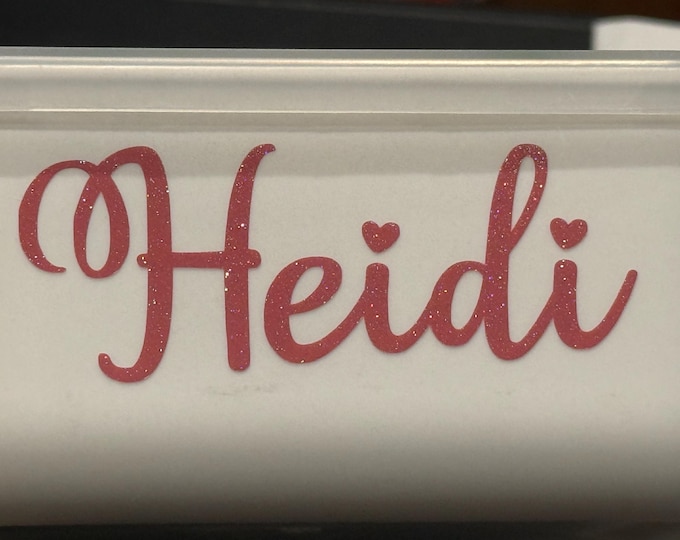 Personalized adhesive Name Decals with adhesive vinyl