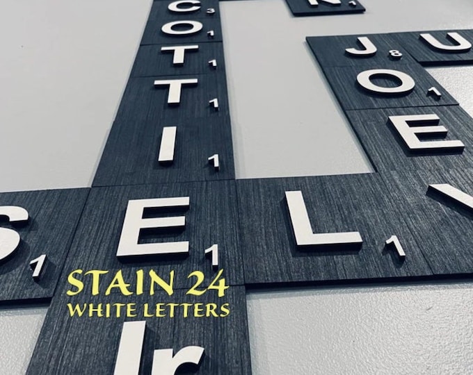 Custom 3D Scrabble-Style Wall Art: Personalized Family Name Letters for Home Decor