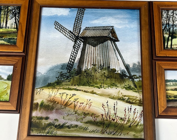 Charming Windmill Photo Set,Black and White,Windmill Photo,Rustic Home Decor,Kitchen Farm Poster,Farmhouse decor,Antique Barn Print,