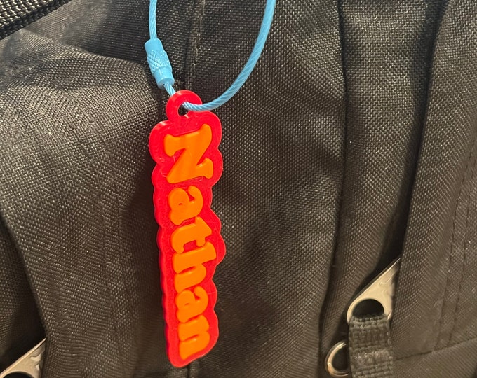 Personalized Name Tag for Bottles, Backpacks, Keychains & Pets - Custom ID Accessory