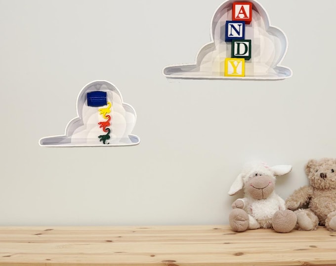 Toy Story Inspired Cloud Shelves: Whimsical Nursery Decor for Kids' Room Storage & Display