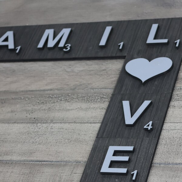 Black Scrabble Tiles Etsy