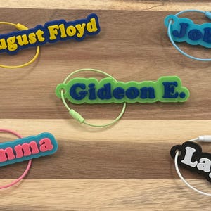 Personalized Name Tag for Water Bottles, Backpacks, Keychains & Pets - Custom ID Accessory