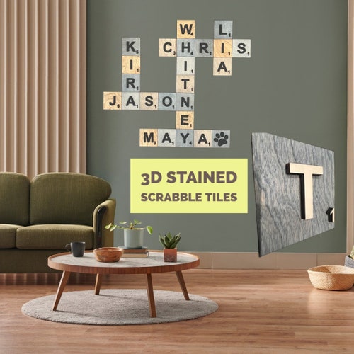 Large Scrabble Tiles Wall Art Wooden Scrabble Letters for Etsy UK