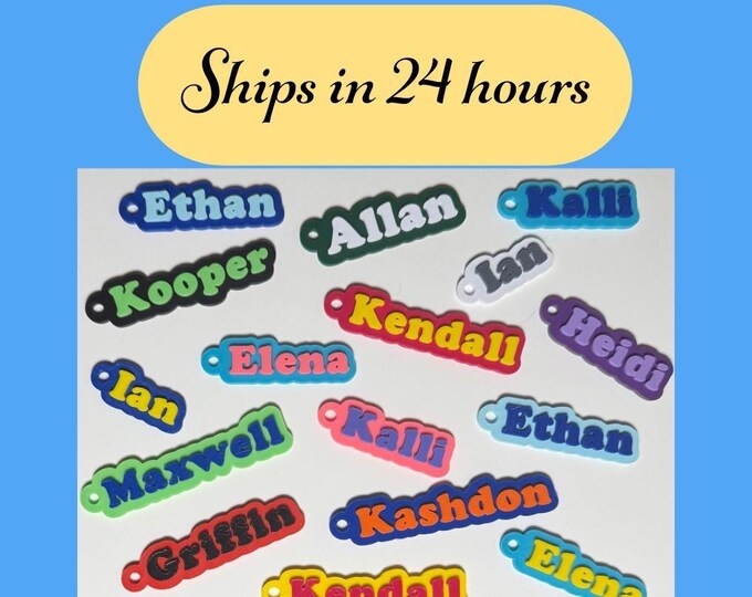 Personalized Name Tag for Water Bottles, Backpacks, Keychains & Pets - Custom ID Accessory