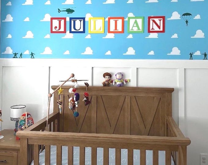 Custom 3-D Printed Toy Story Nursery Blocks: Personalized Kids' Room Decor