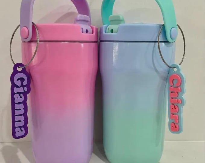 Personalized Keychain for Kids School Backpacks, Lunch Boxes & Water Bottles