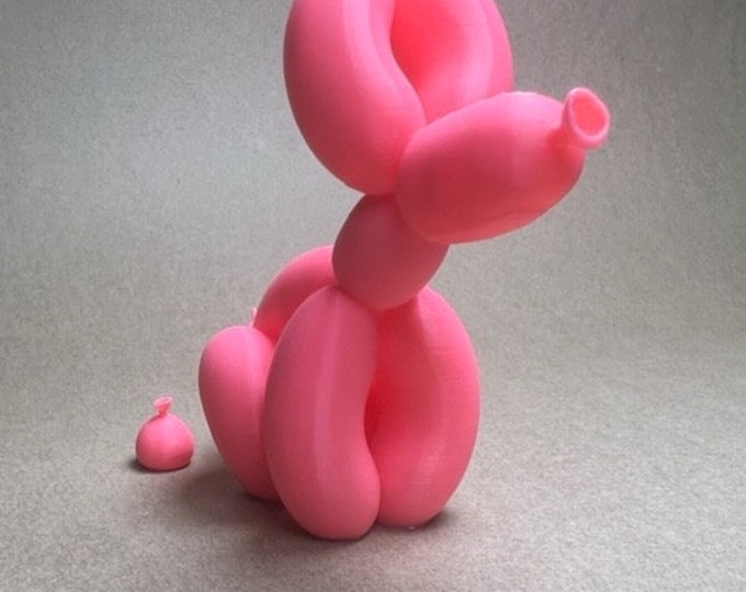 Balloon dog pooping, funny art, gift for family and friends,Gift for mom,3D printed Animal,Balloon cake topper