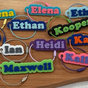 Personalized Name Tag for Bottles, Backpacks, Keychains & Pets - Custom ID Accessory