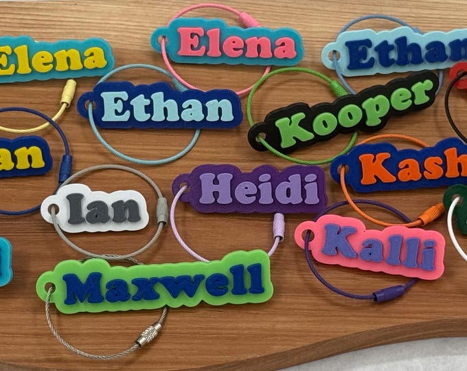 Personalized Name Tag for Bottles, Backpacks, Keychains & Pets - Custom ID Accessory