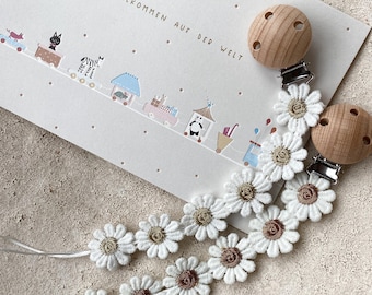 2 for 1 OFFER - Order one Daisy pacifier clip and get the second one FREE!