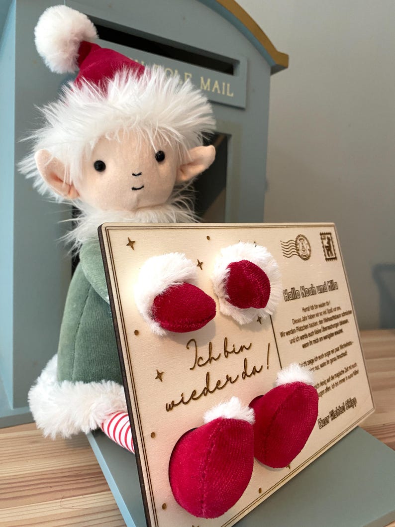 Personalized Gnome Postcard Gnome Greeting Gnome Wooden Card Gnome