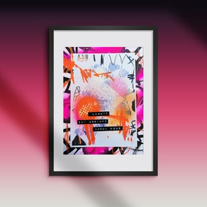 The night - original - painting - collage - illustration