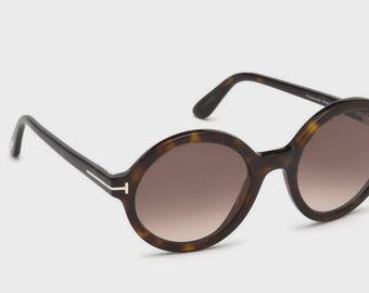 TOM FORD Sunglasses Nicolette-02 FT 0602 052 Round Havana  display picture 3