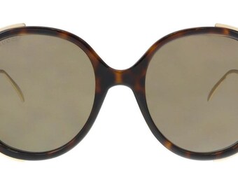 Gucci GG0226S 002 Havana & Gold Round Oversized Sunglasses  display picture 2