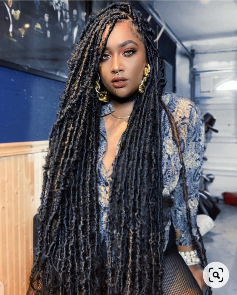 Distressed Locs Full Lace Wigs Braided Wigs Faux Locs Box Etsy