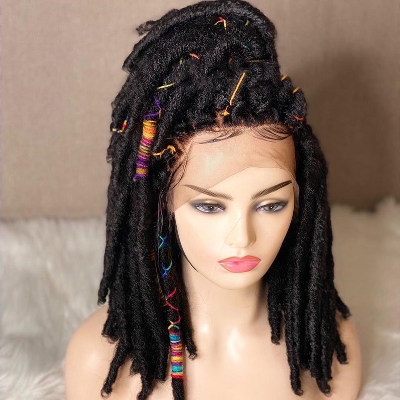 Faux Locs Lace Front Wig Etsy