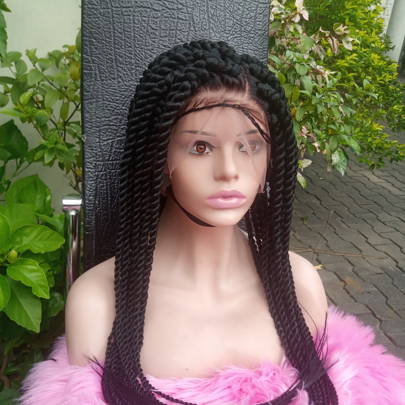 Twist Braided Full Lace Wig Etsy