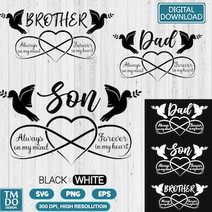 In Loving Memory Bundle, Infinity Memorial PNG,