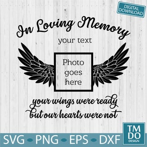 In Loving Memory SVG, Memorial svg, Rip svg, Rest in peace svg, In memory svg files for Cricut