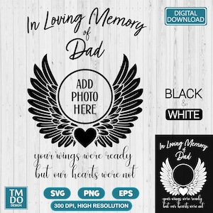 Dad In loving memory SVG, Dad memorial svg, In memory of Dad svg
