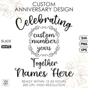 Custom Wedding Anniversary Designs, Personalized Anniversary Designs