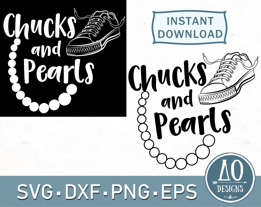 Chucks and Pearls 2021 Svg Instant Download, Chucks and Pearls Png Etsy