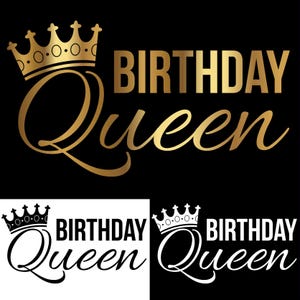 Birthday Queen Png, Birthday Queen Shirt Design, It&#39;s My Birthday SVG, Party Queen Sublimation, Cricut Cut File, Birthday Girl SVG