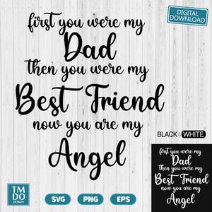 Dad In loving memory PNG, Dad memorial svg, Rip Dad svg, In memory of dad svg