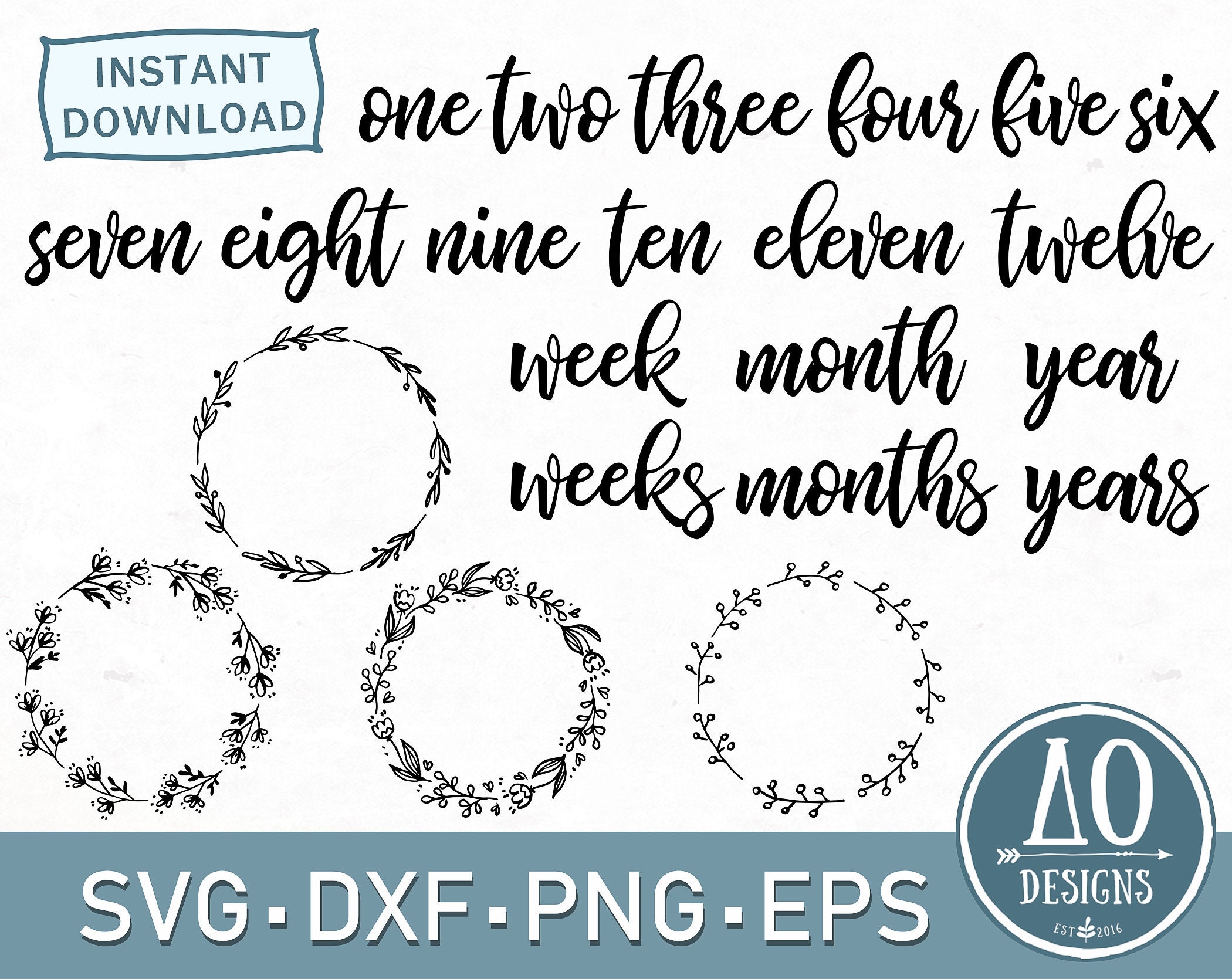 Download Free Svg Month Milestone Bundle