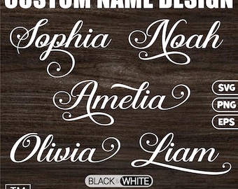 Custom Name SVG, Custom Name PNG, Personalized SVG, Custom text svg, Custom name cut file, Personalized Name