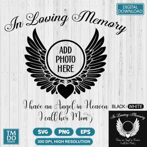 In loving memory PNG, Mom is my Angel SVG, Mom Memorial svg, Angel wings svg, Mom rest in peace svg, In memory svg