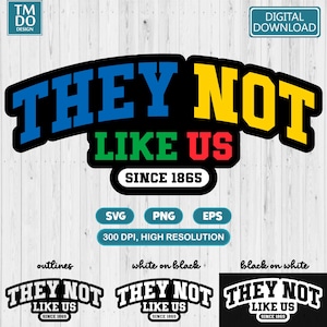 They not like us PNG, Juneteenth PNG, Black History PNG