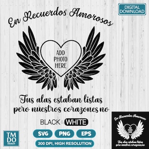 En Recuerdos Amorosos SVG, En memoria amorosa svg, In loving memory svg, Memorial SVG, RIP svg, In Memory of, Funeral quotes