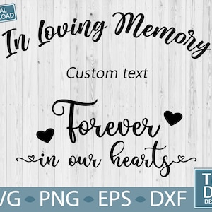 In Loving Memory SVG Instant Download, Memorial SVG, RIP frame svg, In Memory of, Funeral quotes