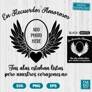 En Recuerdos Amorosos SVG, En memoria amorosa svg, In loving memory svg, Memorial SVG, RIP svg, In Memory of, Funeral quotes