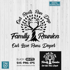 Family Reunion svg, Roots run deep, Family tree svg, Family vacation svg